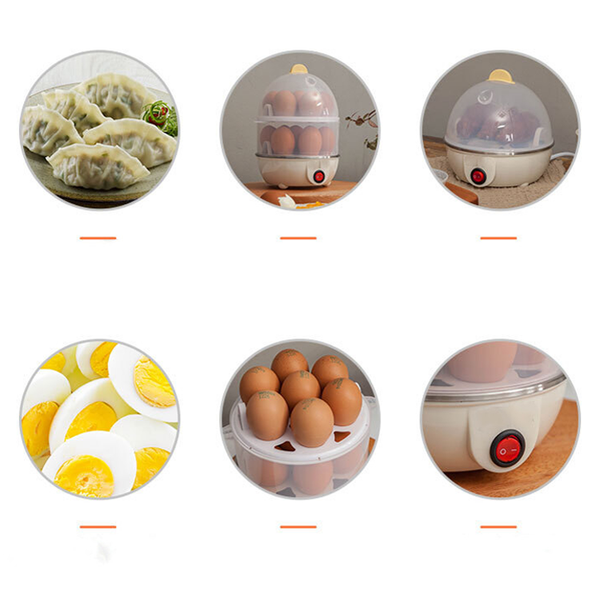 14pcs of Eggs Capacity Egg Boiler for Soft, Medium, Hard Boiled, Steamed Vegetables Seafood Dumplings