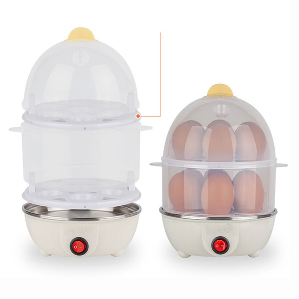 14pcs of Eggs Capacity Egg Boiler for Soft, Medium, Hard Boiled, Steamed Vegetables Seafood Dumplings