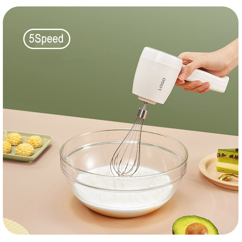 Portable Electric Cordless Handheld Mixer, USB Rechargeable Hand Mixer  Stainless Steel Egg Whisk for Kitchen Baking and Cooking